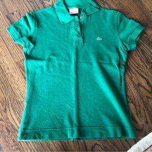 Lacoste slim fit stretch Cotton Piqué Polo green size 40